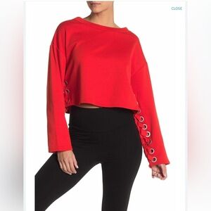 ALO Yoga Suspension Lace Up Sweater